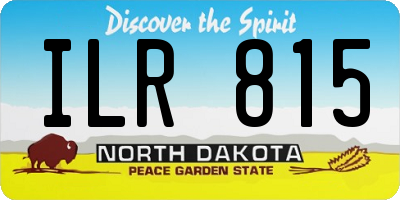 ND license plate ILR815
