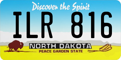 ND license plate ILR816