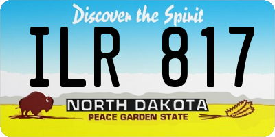 ND license plate ILR817