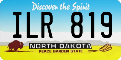 ND license plate ILR819