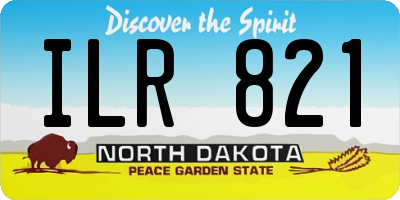 ND license plate ILR821