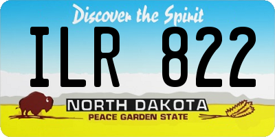 ND license plate ILR822