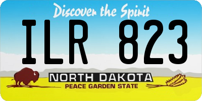 ND license plate ILR823