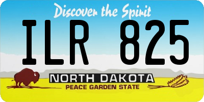 ND license plate ILR825