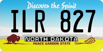 ND license plate ILR827