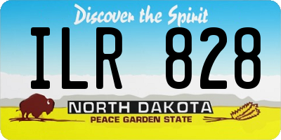 ND license plate ILR828