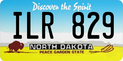 ND license plate ILR829