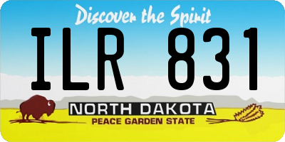 ND license plate ILR831