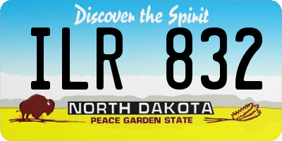 ND license plate ILR832