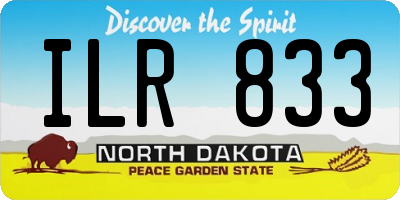 ND license plate ILR833