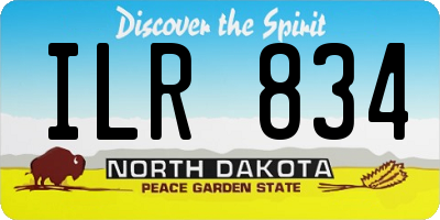 ND license plate ILR834