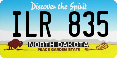 ND license plate ILR835