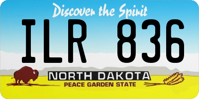 ND license plate ILR836