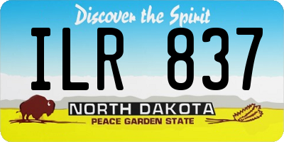 ND license plate ILR837