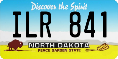 ND license plate ILR841