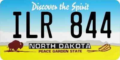 ND license plate ILR844