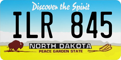 ND license plate ILR845