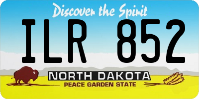 ND license plate ILR852