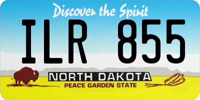 ND license plate ILR855