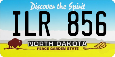 ND license plate ILR856