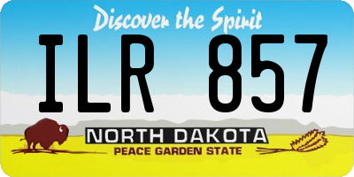 ND license plate ILR857