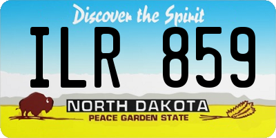 ND license plate ILR859