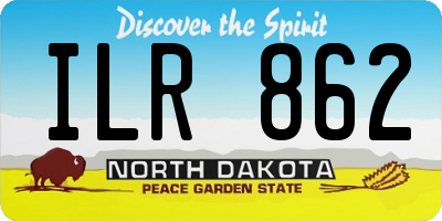 ND license plate ILR862