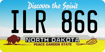 ND license plate ILR866