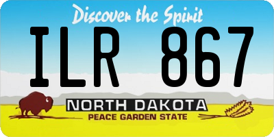 ND license plate ILR867