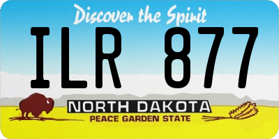 ND license plate ILR877