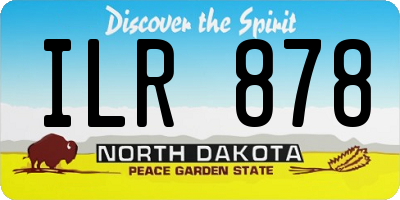 ND license plate ILR878
