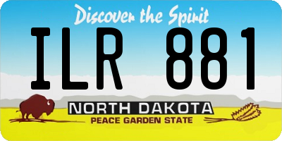 ND license plate ILR881