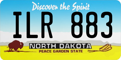 ND license plate ILR883