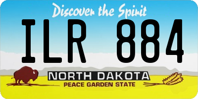 ND license plate ILR884