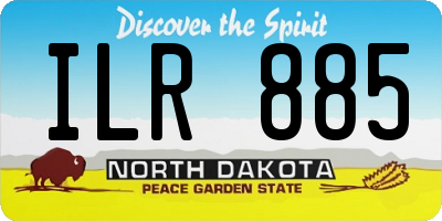 ND license plate ILR885