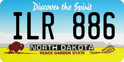 ND license plate ILR886