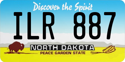 ND license plate ILR887