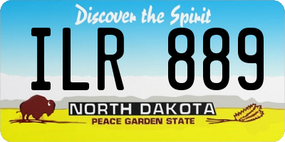 ND license plate ILR889