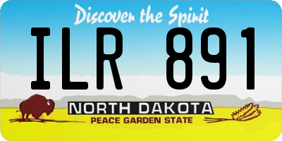 ND license plate ILR891