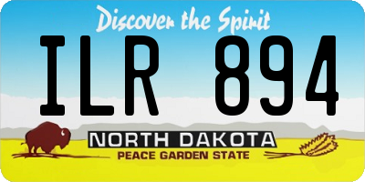 ND license plate ILR894
