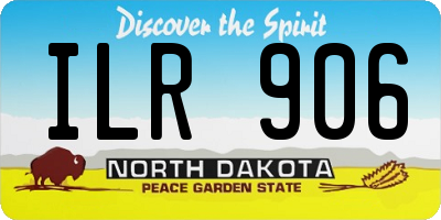 ND license plate ILR906