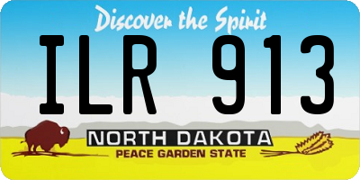 ND license plate ILR913