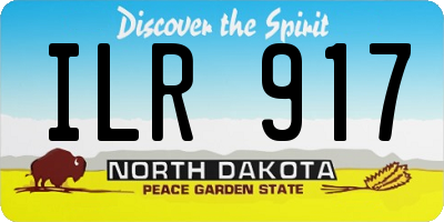 ND license plate ILR917