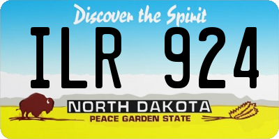 ND license plate ILR924