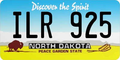 ND license plate ILR925