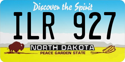 ND license plate ILR927