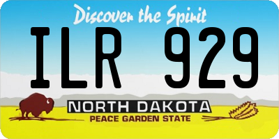 ND license plate ILR929