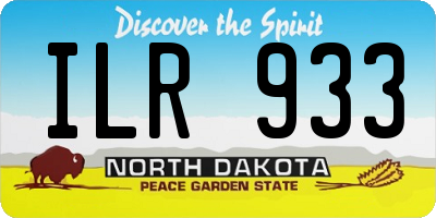 ND license plate ILR933