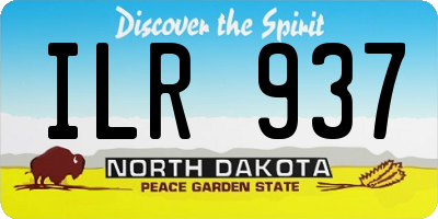 ND license plate ILR937