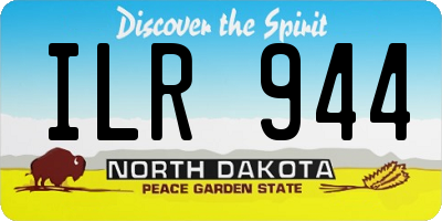 ND license plate ILR944